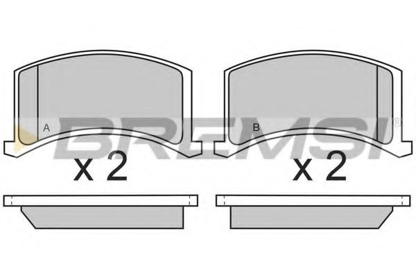 Комплект тормозных колодок, дисковый тормоз BREMSI 21566