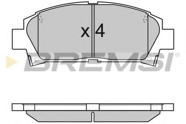 Комплект тормозных колодок, дисковый тормоз BREMSI BP2752