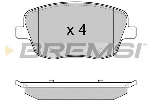 Комплект тормозных колодок, дисковый тормоз BREMSI BP2973