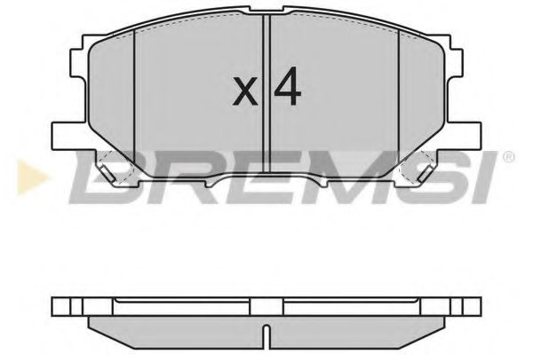 Комплект тормозных колодок, дисковый тормоз BREMSI BP3168