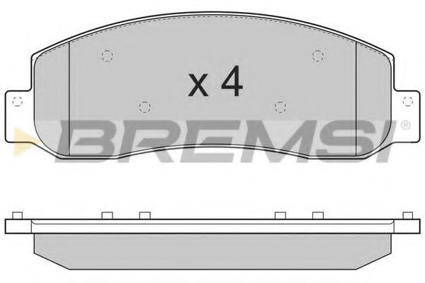 Комплект тормозных колодок, дисковый тормоз BREMSI BP3306
