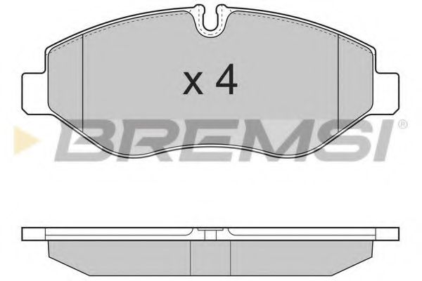 Комплект тормозных колодок, дисковый тормоз BREMSI BP3324