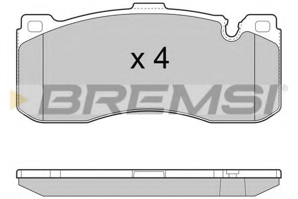 Комплект тормозных колодок, дисковый тормоз BREMSI BP3472
