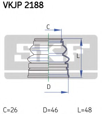 Комплект пылника, рулевое управление SKF VKJP 2188