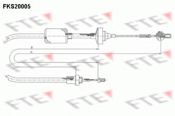 Трос, управление сцеплением FTE FKS20005