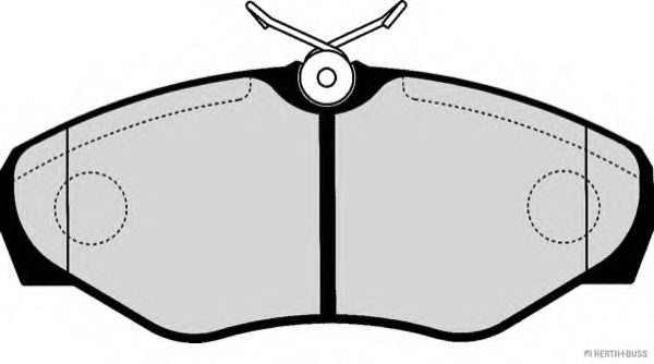 Комплект тормозных колодок, дисковый тормоз HERTH+BUSS JAKOPARTS J3601080