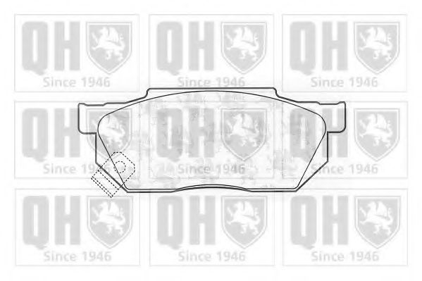 Комплект тормозных колодок, дисковый тормоз QUINTON HAZELL BP329