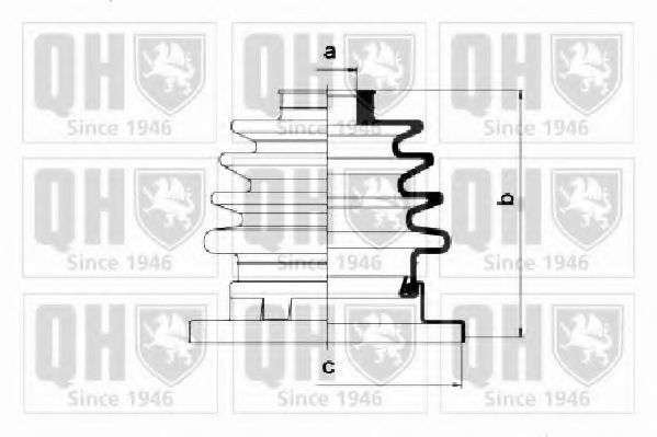 Комплект пылника, приводной вал QUINTON HAZELL QJB126