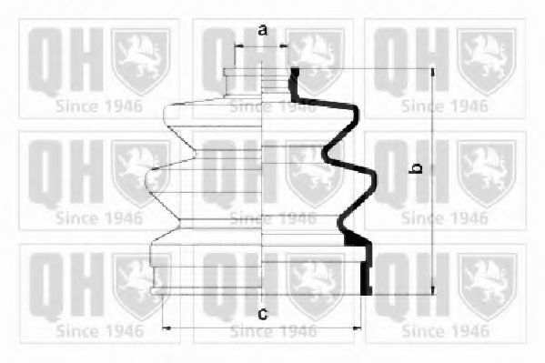 Комплект пылника, приводной вал QUINTON HAZELL QJB131