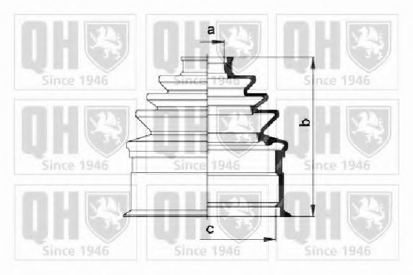 Комплект пылника, приводной вал QUINTON HAZELL QJB145