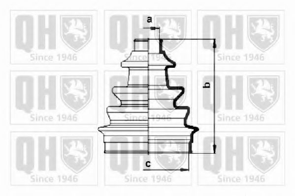 Комплект пылника, приводной вал QUINTON HAZELL QJB388
