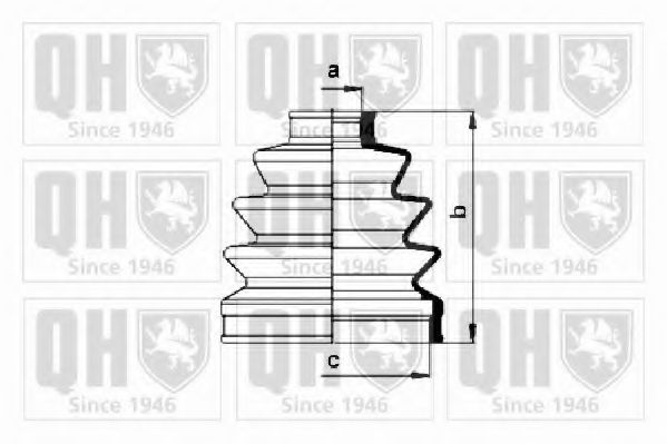 Комплект пылника, приводной вал QUINTON HAZELL QJB620