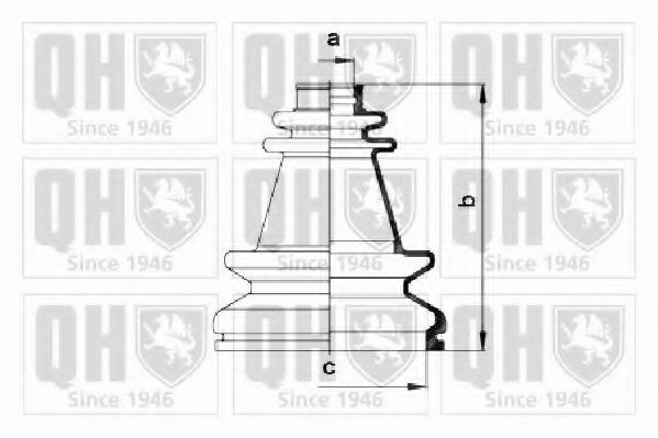 Комплект пылника, приводной вал QUINTON HAZELL QJB998