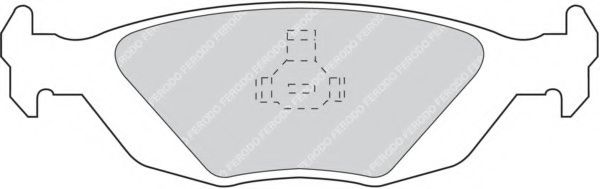 Комплект тормозных колодок, дисковый тормоз FERODO FDB506