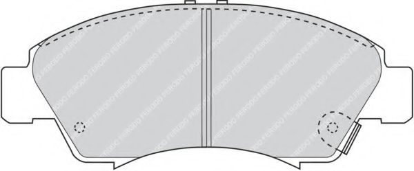 Комплект тормозных колодок, дисковый тормоз FERODO FDB777