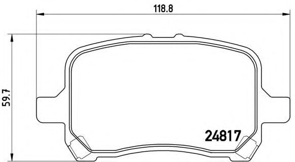 Комплект тормозных колодок, дисковый тормоз BREMBO P 10 014