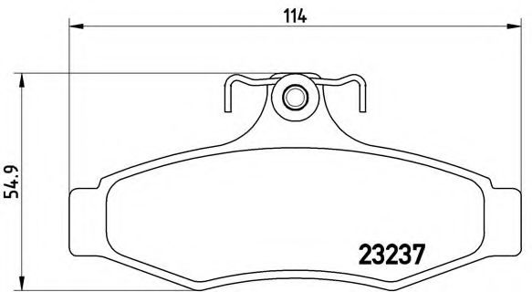 Комплект тормозных колодок, дисковый тормоз BREMBO P 15 005