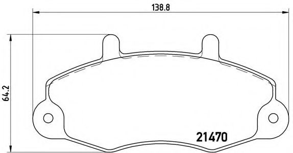 Комплект тормозных колодок, дисковый тормоз BREMBO P 24 049