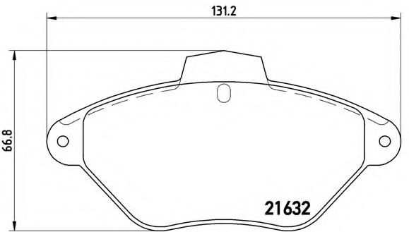 Комплект тормозных колодок, дисковый тормоз BREMBO P 61 053