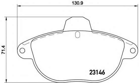 Комплект тормозных колодок, дисковый тормоз BREMBO P 61 055