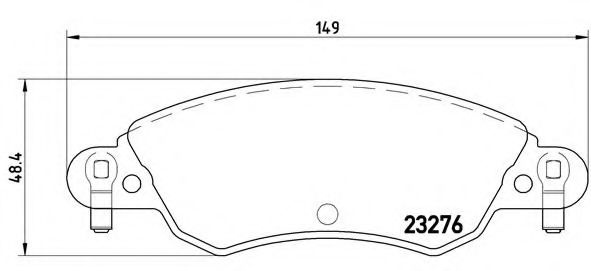 Комплект тормозных колодок, дисковый тормоз BREMBO P 61 070