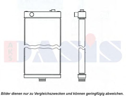 Радиатор, охлаждение двигателя AKS DASIS 450104N