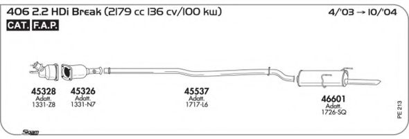 Система выпуска ОГ AKS DASIS SGPE213