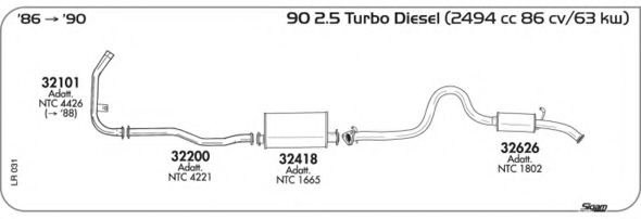 Система выпуска ОГ AKS DASIS SGLR031