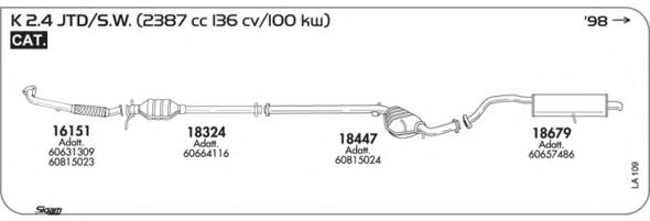 Система выпуска ОГ AKS DASIS SGLA109