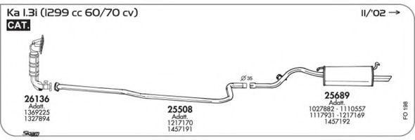 Система выпуска ОГ AKS DASIS SGFO198