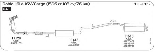 Система выпуска ОГ AKS DASIS SGFI289