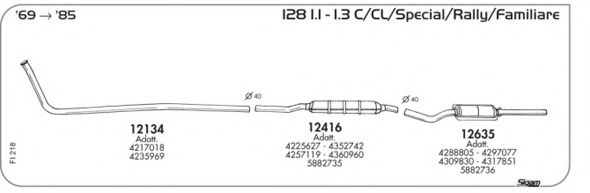 Система выпуска ОГ AKS DASIS SGFI218