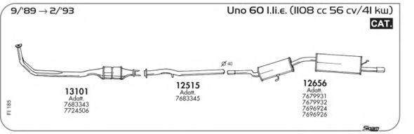 Система выпуска ОГ AKS DASIS SGFI185