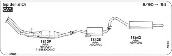 Система выпуска ОГ AKS DASIS SGAR027