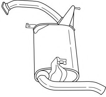 Глушитель выхлопных газов конечный AKS DASIS SG37633