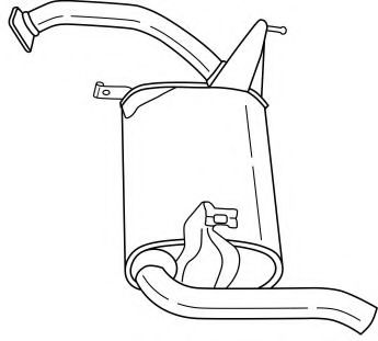 Глушитель выхлопных газов конечный AKS DASIS SG37632