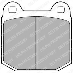 Комплект тормозных колодок, дисковый тормоз DELPHI LP1814