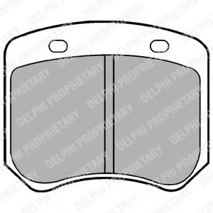 Комплект тормозных колодок, дисковый тормоз DELPHI LP44