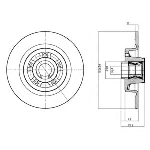 Тормозной диск DELPHI BG9023RS