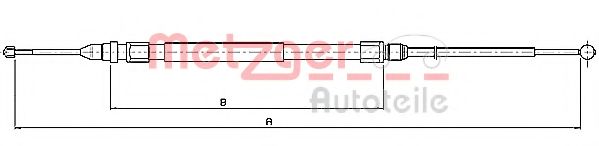 Трос, стояночная тормозная система METZGER 10.4235