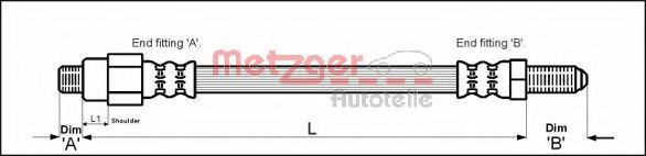 Тормозной шланг METZGER 4113239