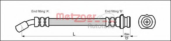 Тормозной шланг METZGER 4111971