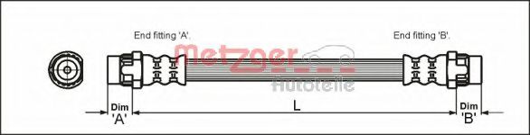 Тормозной шланг METZGER 4111166
