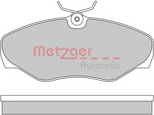 Комплект тормозных колодок, дисковый тормоз METZGER 1170110