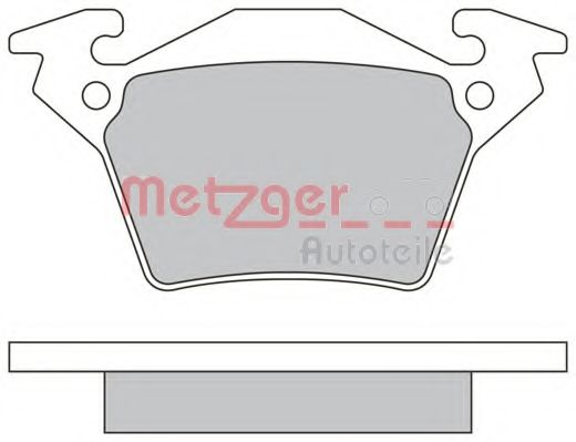 Комплект тормозных колодок, дисковый тормоз METZGER 1170331