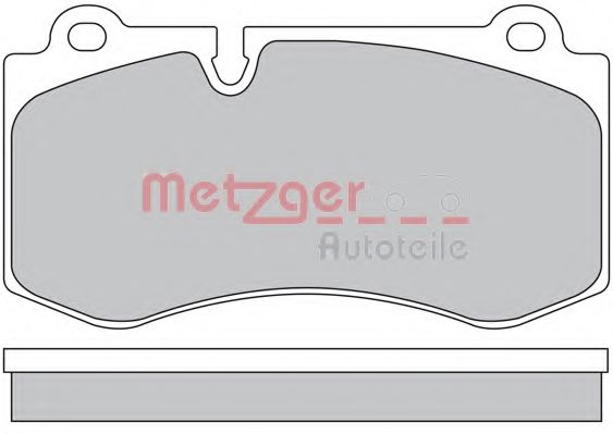 Комплект тормозных колодок, дисковый тормоз METZGER 1170383