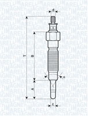 Свеча накаливания MAGNETI MARELLI 062900064304