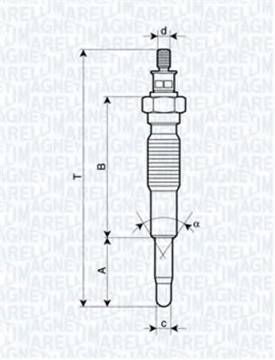 Свеча накаливания MAGNETI MARELLI 062900077304