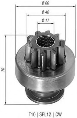 Ведущая шестерня, стартер LUCAS ELECTRICAL 54268139