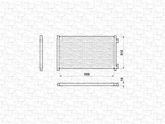 Конденсатор, кондиционер MAGNETI MARELLI 350203145000